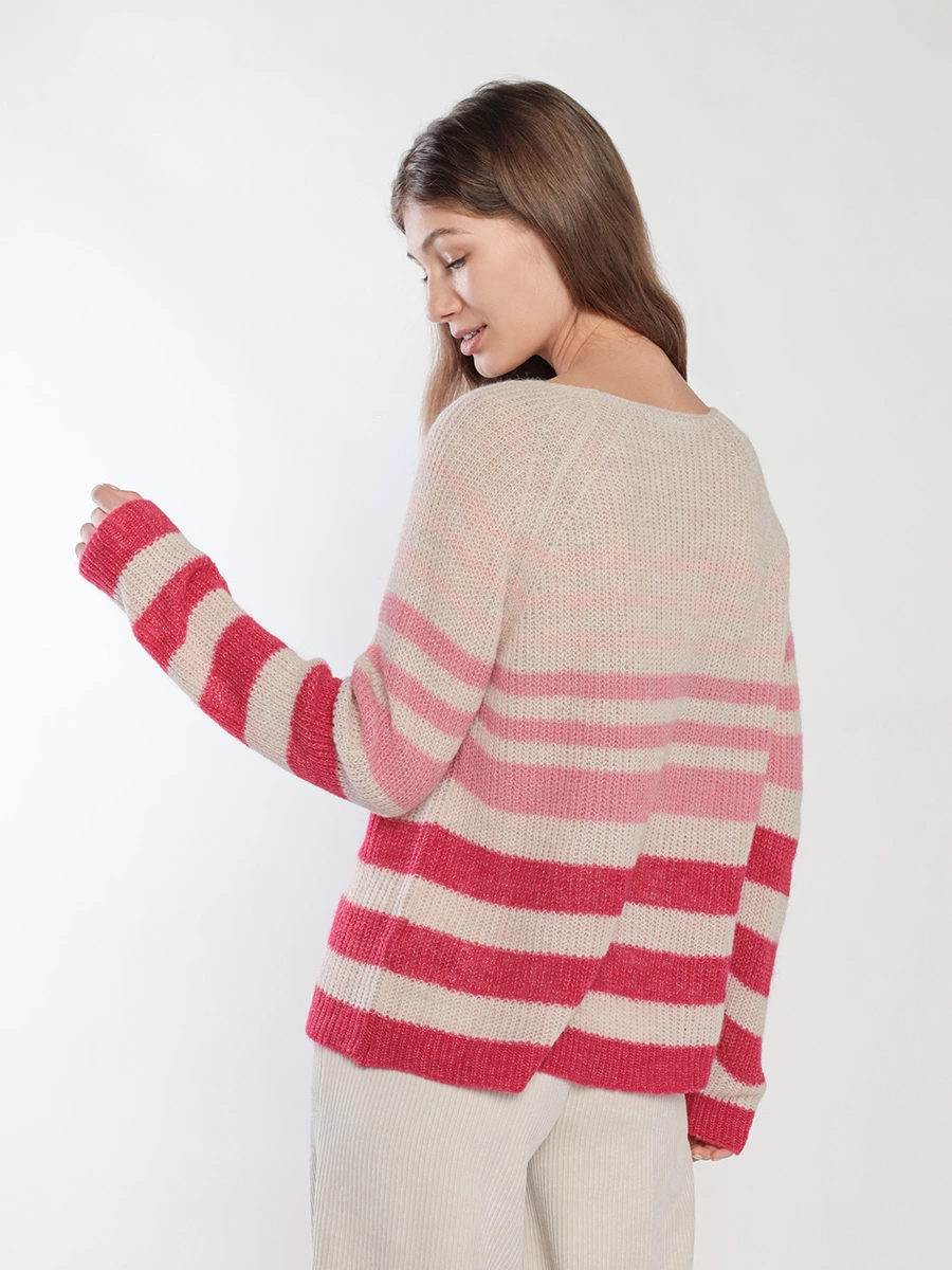 Джемпер в полоску из смесовой шерсти